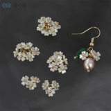 Красочные серьги в форме цветка ручной работы, подвеска, аксессуары, в цветочек