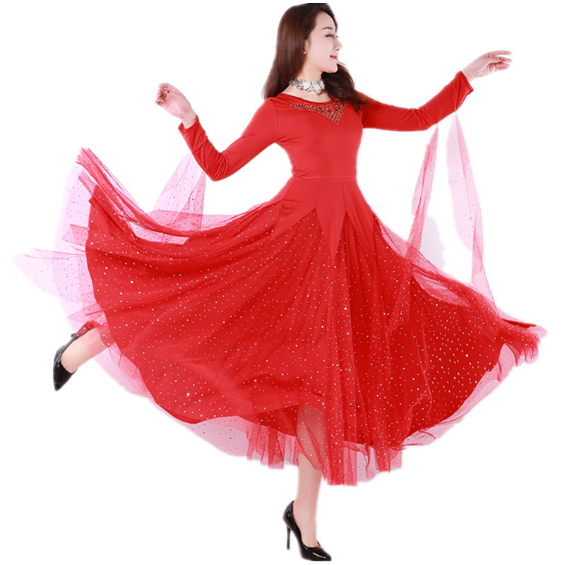 Modern Dance Dress Showsuit FriendDance Waltz Competition Dress National Standard Dress Fox Step Fast Dance