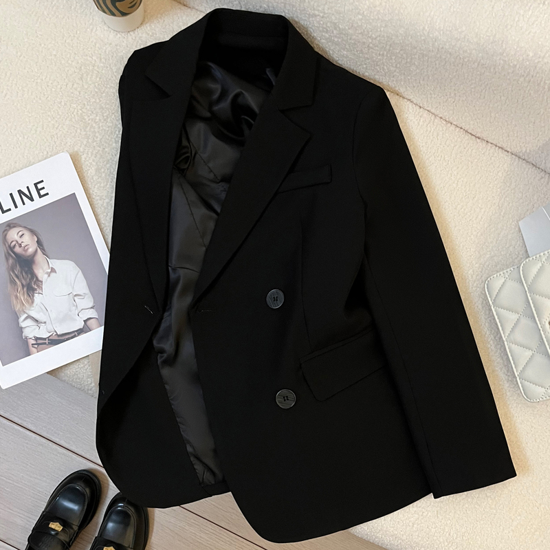 High-End Black Blazer for Women, 2026 Spring and Autumn New Style, Casual, Versatile, Slimming, Trendy This Year