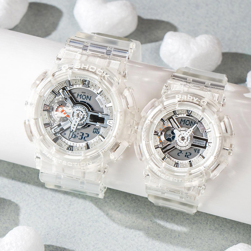 g shock white transparent