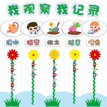 I Watch I Record Kindergarten CUHK Class Natural Plant Point Teachers Class Ring Creation unwoven fabrics Paste Material