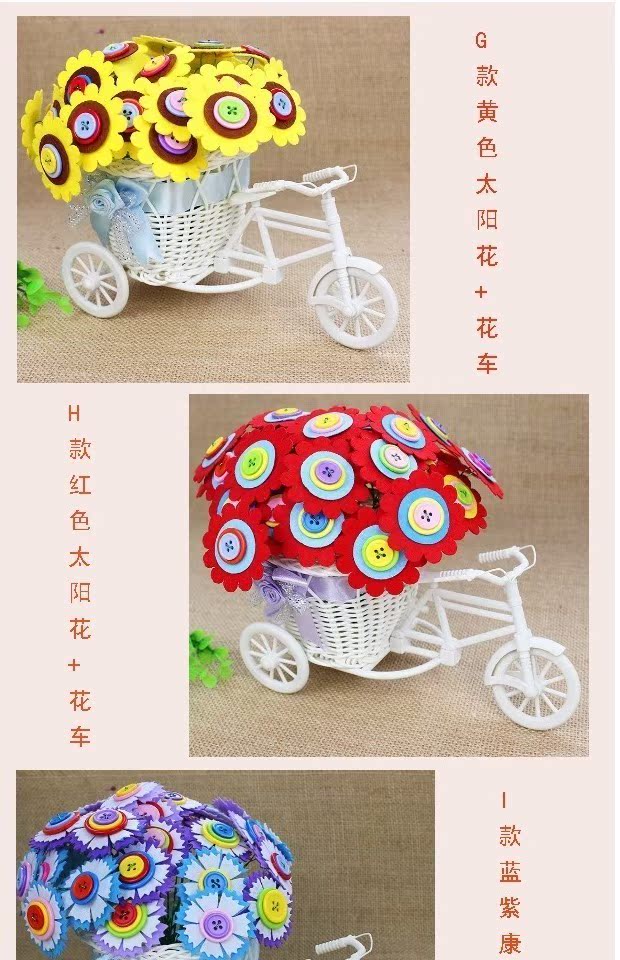 Lễ hội mẹ thiếu nhi sáng tạo Handmade Quà tặng giáo viên DIY Làm màu Nút hoa Chất liệu gói nổi đồ dùng đồ chơi tự tạo