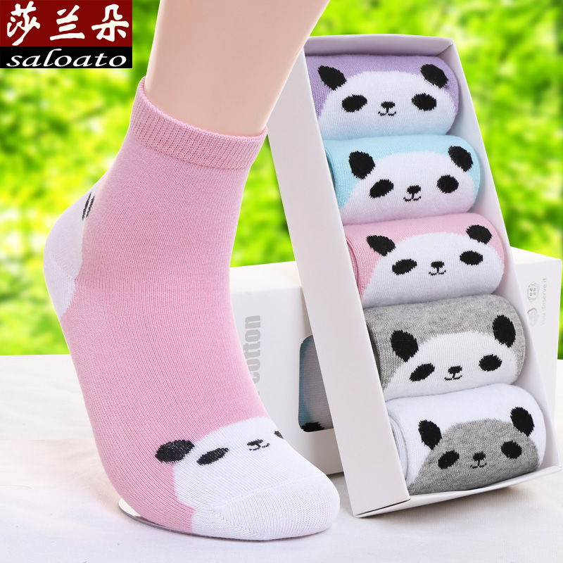 Socks female tube cute cartoon Cotton Junior High School student Girl women's clothing cotton thread Spring and Autumn Winter girl soil