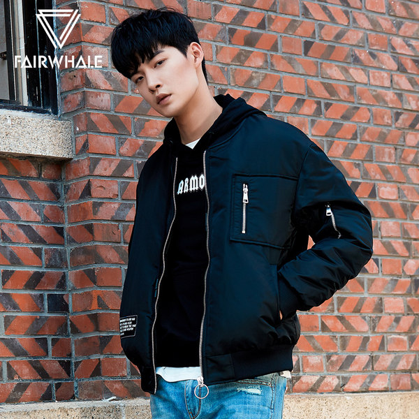 马克华菲 Mark Fairwhale 17年冬季新款 600蓬 男式时尚羽绒服 外套 聚划算+优惠券折后￥398包邮史低（￥518-120）2色可选