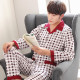 Mùa xuân và mùa thu mens đồ ngủ dài tay cotton mens trẻ cardigan thường nằm ở các dân tộc cũ phù hợp với gia đình bên ngoài mặc mùa đông.