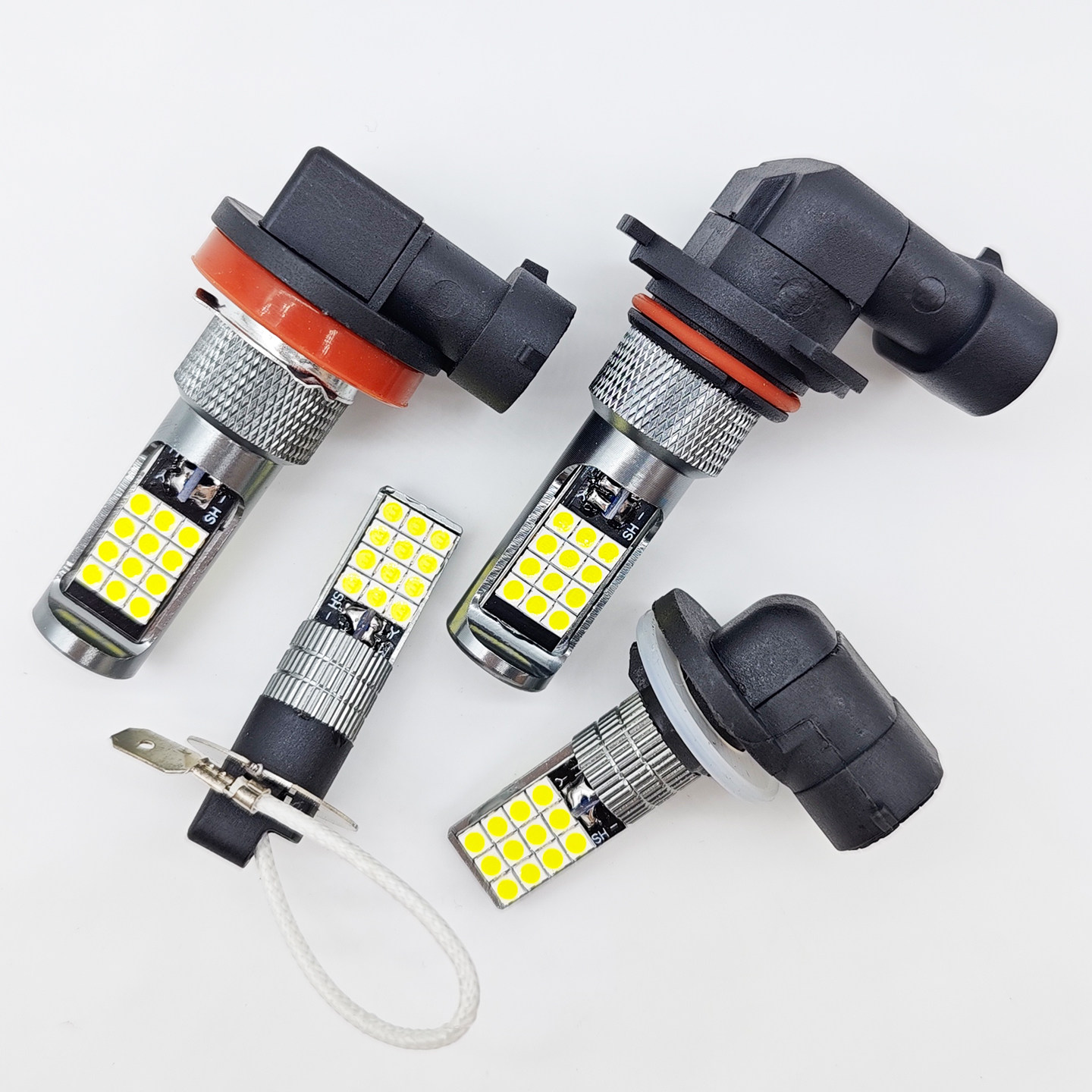 LEDフロントフォグランプ H3H8H11 車用フォグランプ 881 9006 デュアルカラー 超高輝度改造12Vバルブ ゴールドライト