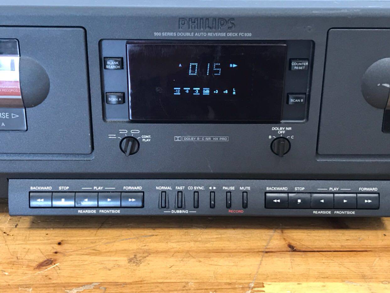 Philips PHILIPS FC930 cassette machine double cassette tape recording to play original 110V voltage