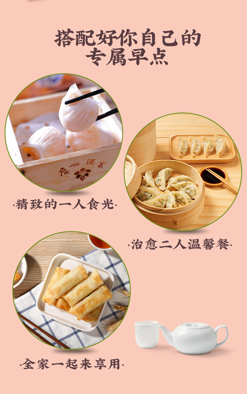 广州酒家 广式早茶点心组合 5袋/1550.5g 图14