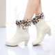 Giày cao gót nữ mùa xuân và mùa hè Hàn Quốc Giày cao gót đế xuồng cao gót cộng với cotton có thể tháo rời giày chống trượt nêm giày cao su giày đơn giản giày đi mưa