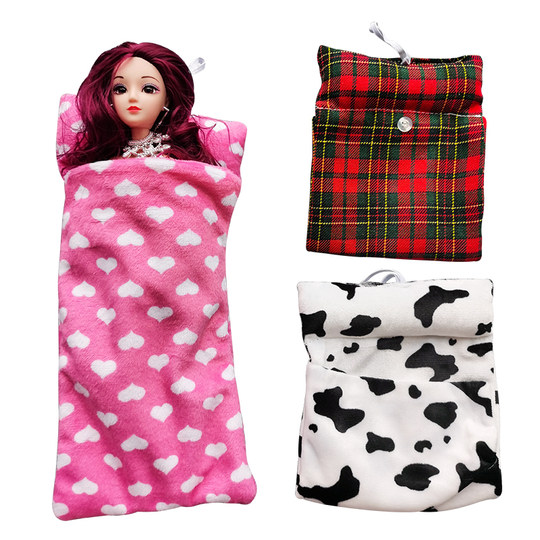 6分洋娃娃睡袋精灵配件睡觉布艺制床被子枕头房间玩具被子睡袋