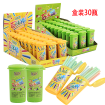 30 bottles of comprehensive fruit flavor CC le straw sugar Korean girl hundred flavor stick childrens classic nostalgic snacks share candy