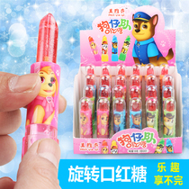 24 creative cartoon children fruit flavor lipstick sugar delicious fun lipstick shape Toy candy snack