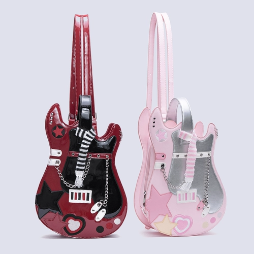 HIATUS Оригинальная розовая креативная гитара, милый шарф, милая сумка через плечо на ремне, надевается на плечо