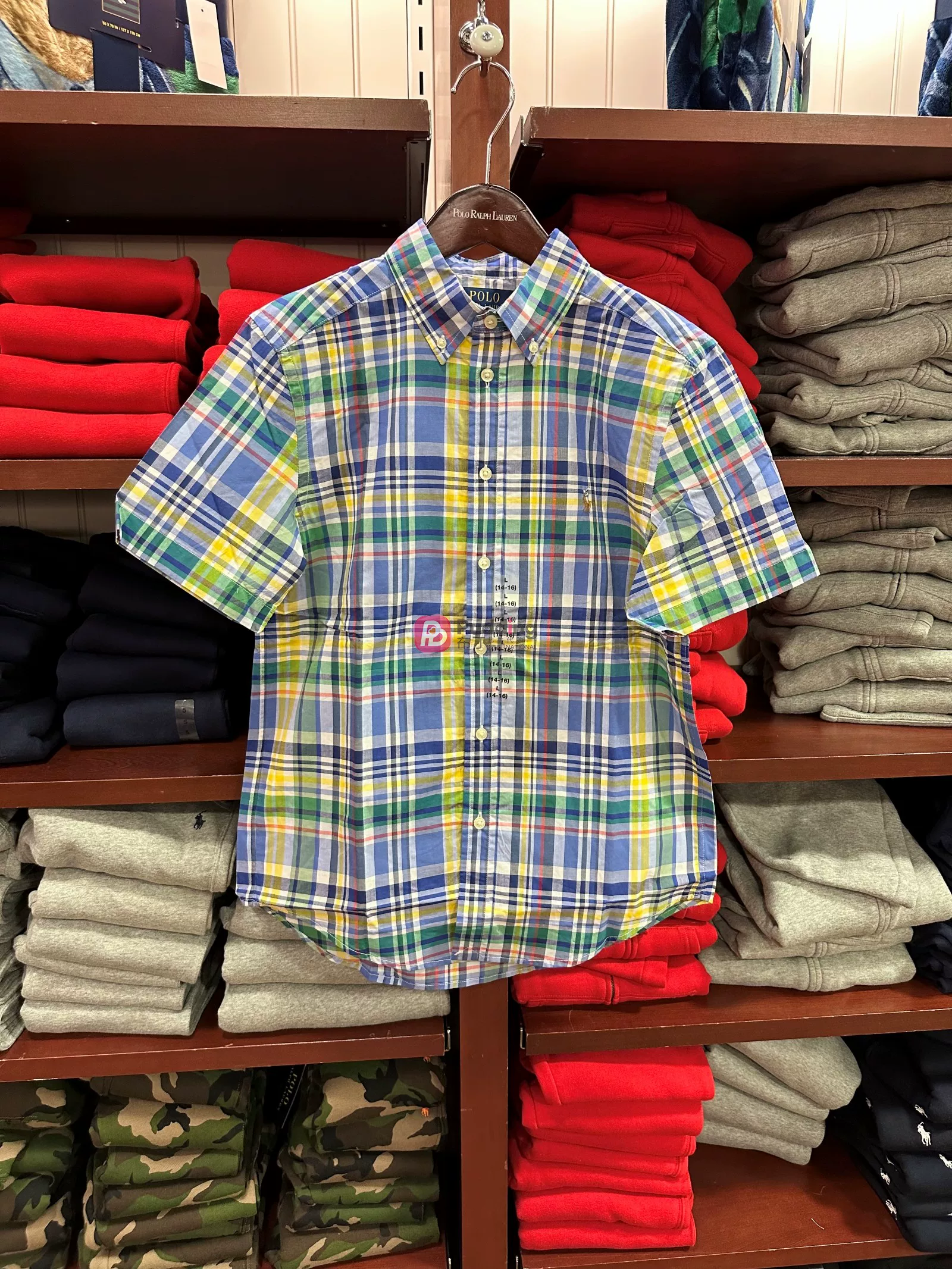 Поло из хлопка Ralph Lauren для мальчиков с вышивкой, с коротким рукавом