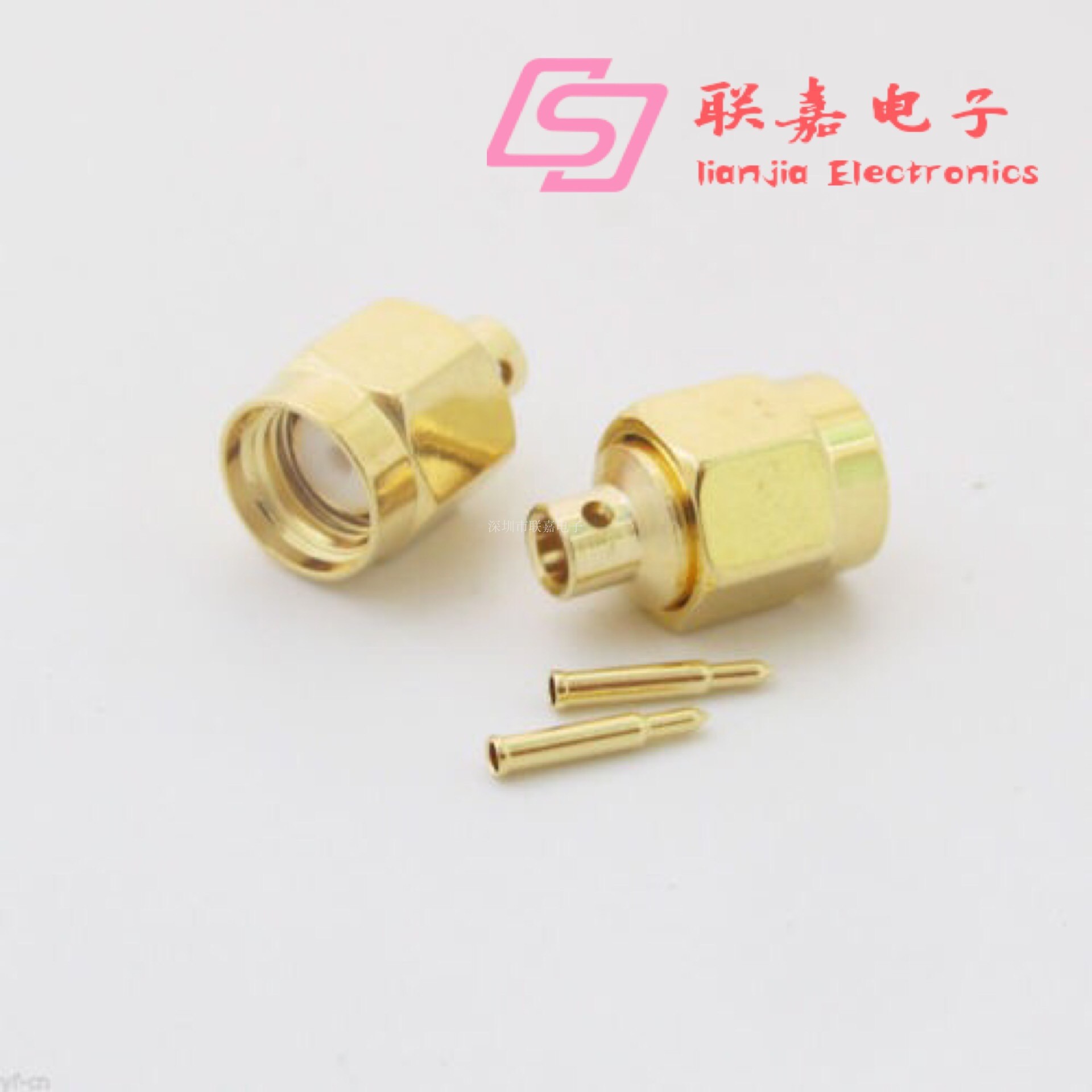 RF coaxial connector SMA-JB2 straight male head inner needle suitable for RG405086 semi-steel semi-soft cable gold plated-Taobao