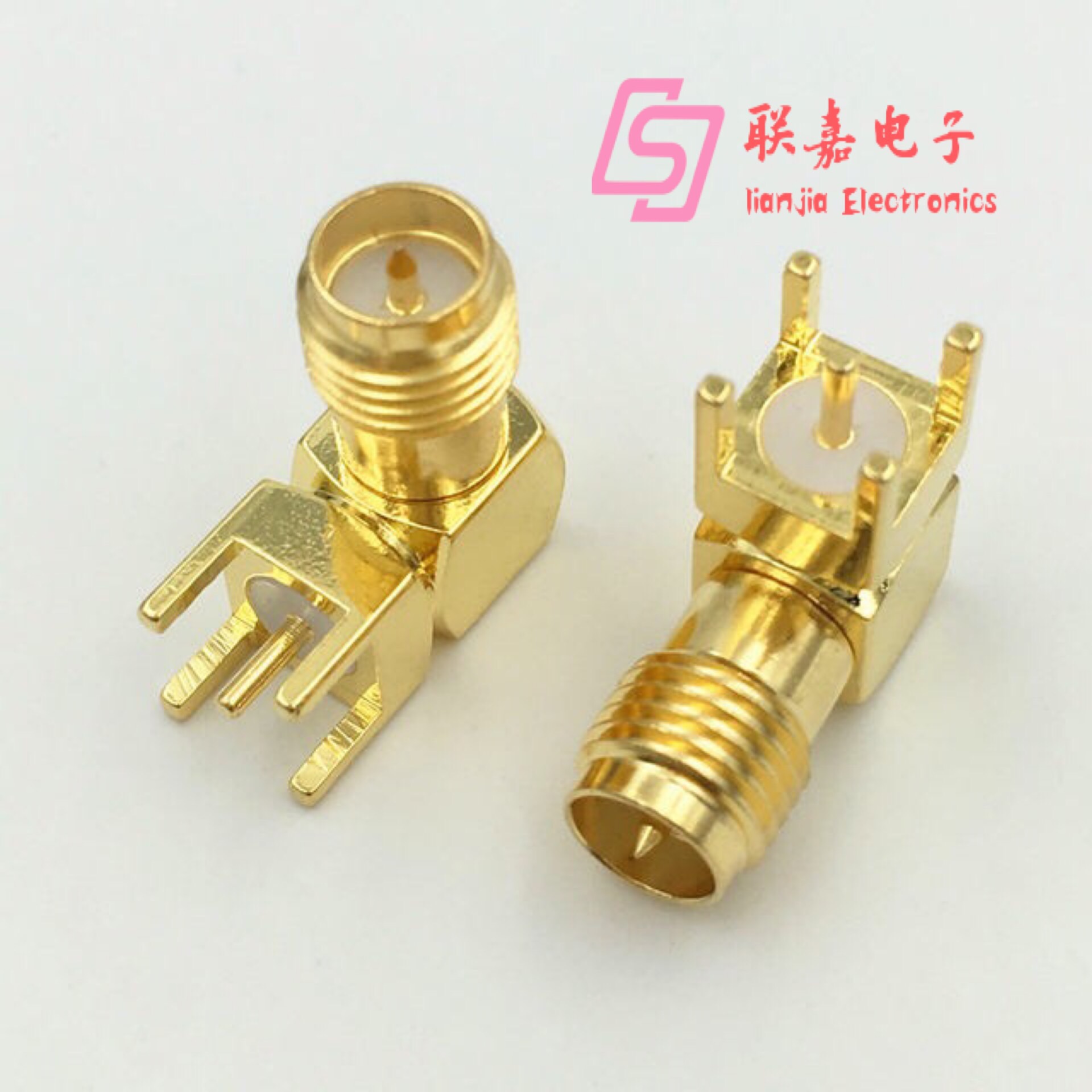 RP-SMA-KWE Radio Frequency coaxial connector SMA female head outer screw inner needle PCB Bent Antenna Motherseat-Taobao