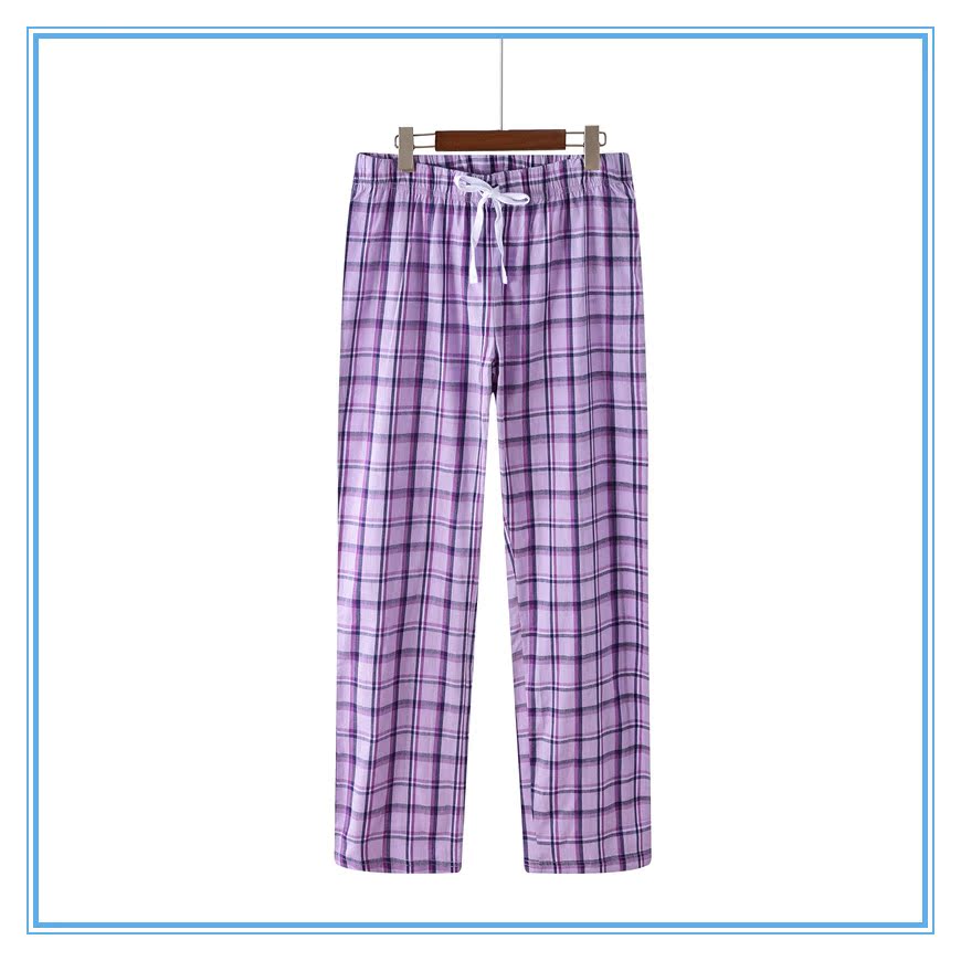 Quần pyjama nữ quần cotton giản dị nhà mùa hè mỏng eo cao thẳng đàn hồi eo XL gạc hoang dã trung niên quần jogger nam