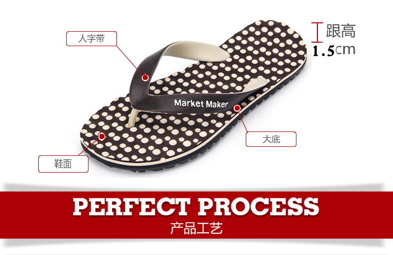 Mickey New Flip-Flop Massage Beach Dép nam Dép nam mùa hè trượt ngoài trời dép nam gucci