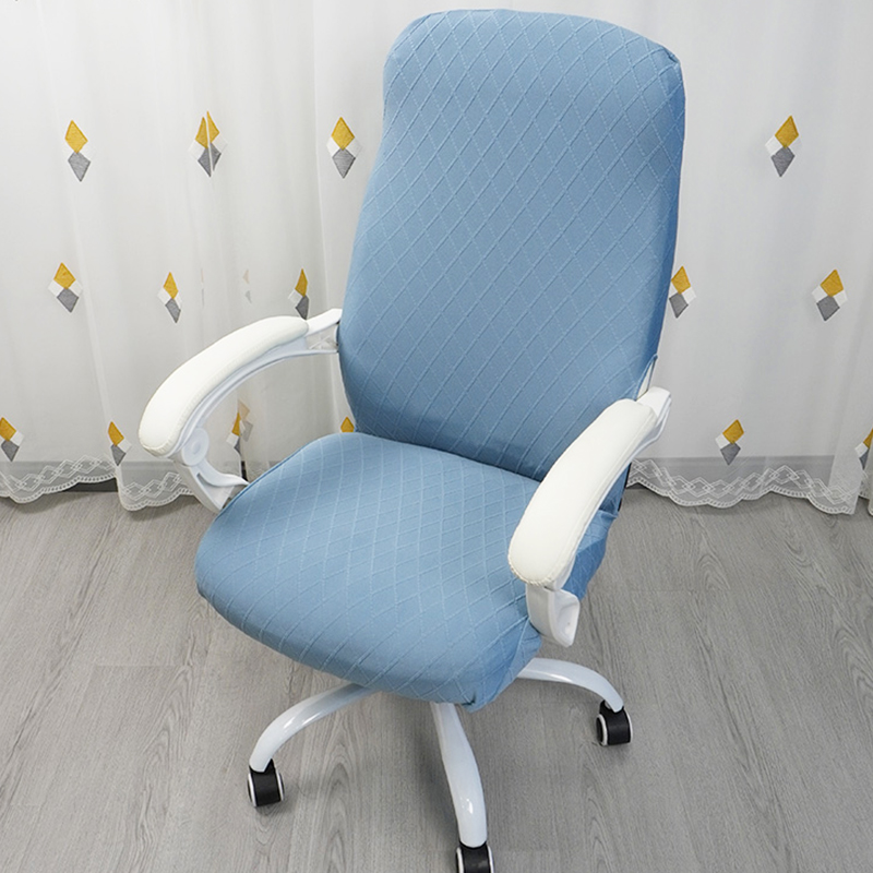 Jacquard Office Computer Chair Sleeve Full Bag Dust-Proof Strap Armrest Seat Cover Pure Color Lift Chair Hood Minimalist Modern