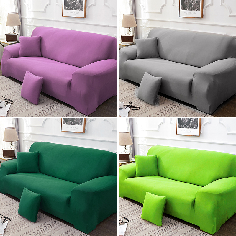 Nordic pure color elastic sofa cover set all-inclusive universal sofa towel full cover fabric non-slip cushion cover