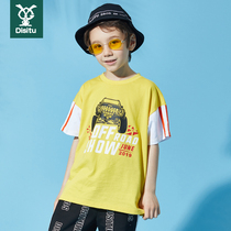 Boy short-sleeved T-shirt 2020 new summer cotton half-sleeved fat children Tai Tong Tong Tong Tong Tian Tian Tian Fat Loose Tide