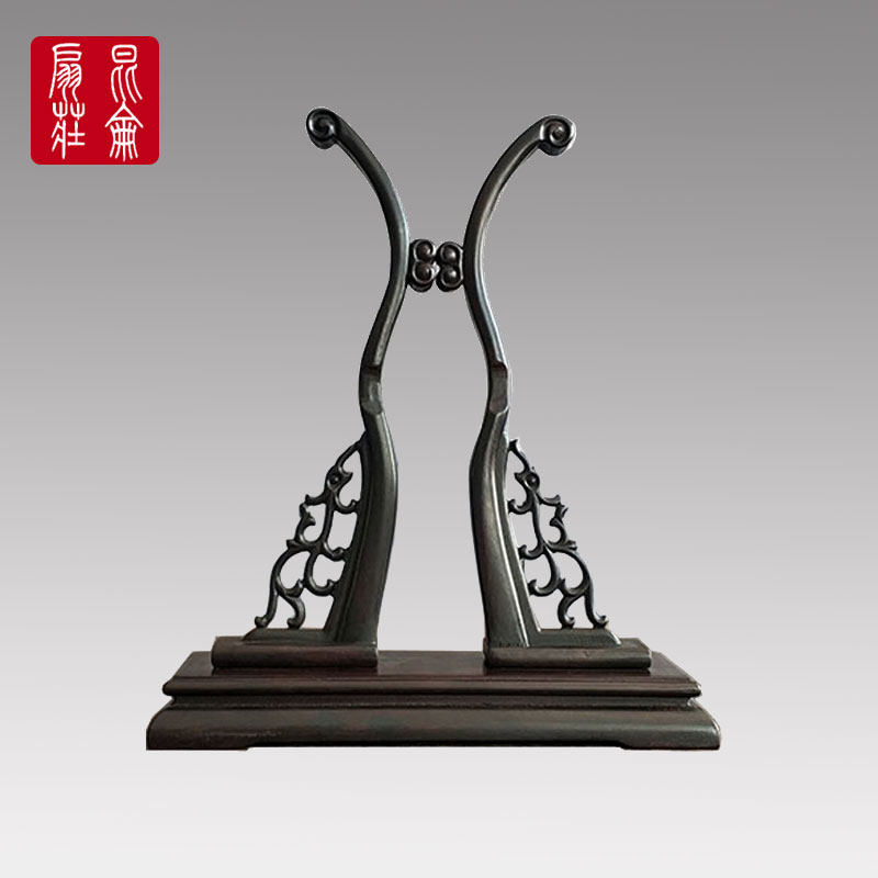 Suzhou Embroidery Group Fan Frame Palace Fan Purple Sandalwood Ebony Rosewood Bamboo Chinese Fan Frame Base Fan Frame