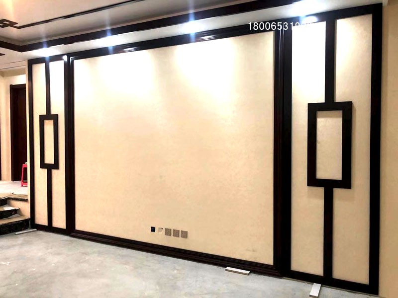 Customized new Chinese-style TV background wall border decorative strip solid wood paint line door cover line neo-classical flat line