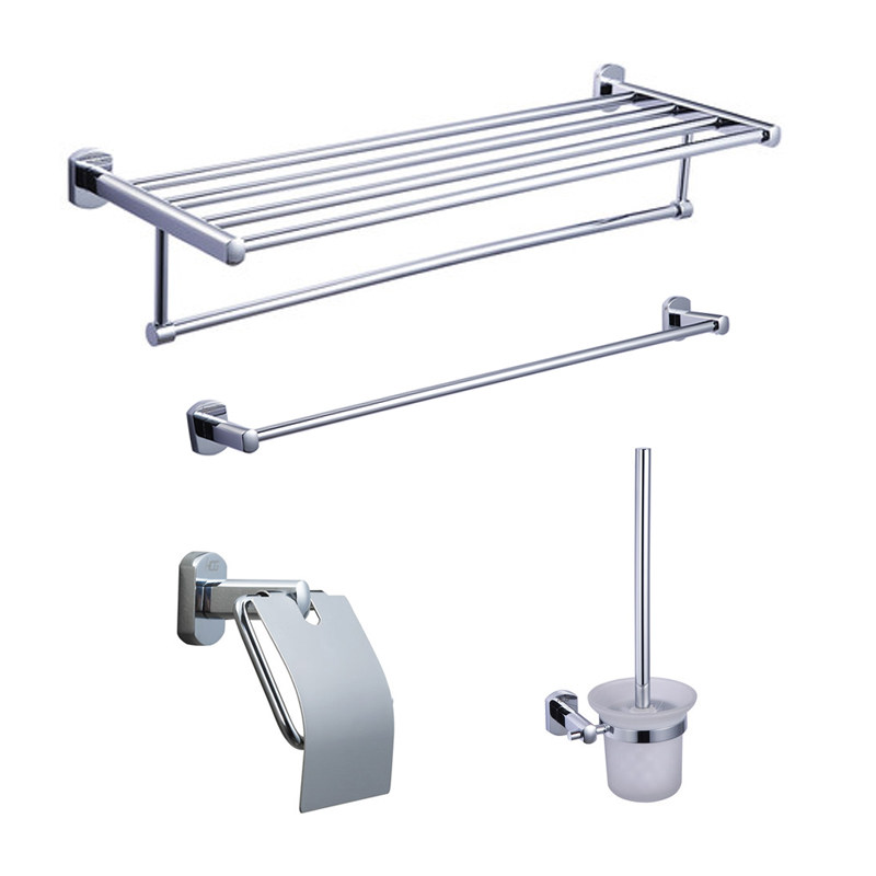 And into bathroom HCG stainless steel wire drawing towel rack bathroom pendant drum toilet paper holder toilet brush and finished product guarantee