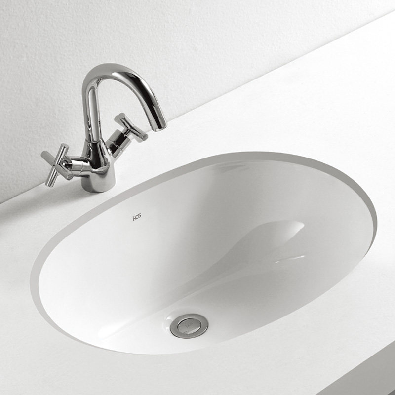 HCG Hecheng bathroom under the counter basin oval ceramic countertop washbasin single sink basin L347 built-in basin