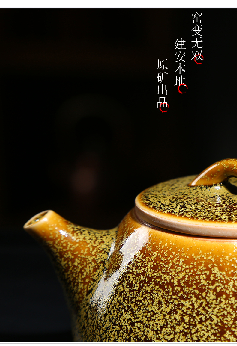 Built one large teapot xi shi pot all hand household ceramics single teapot kung fu tea set to send small tea cups