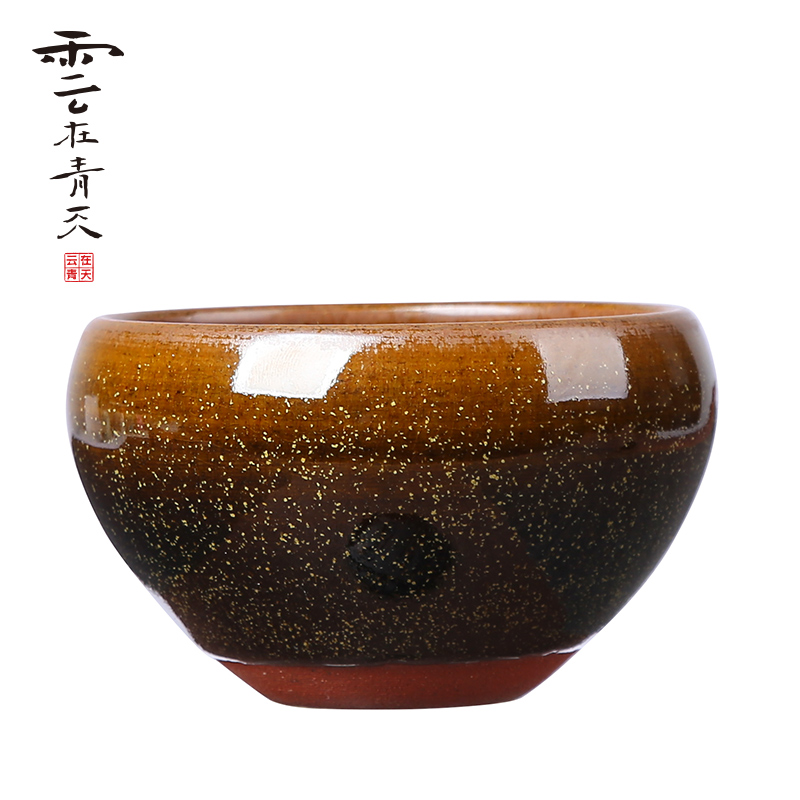Build given lamp cup tea light sample tea cup large manual temmoku bowl ceramic kung fu tea master CPU