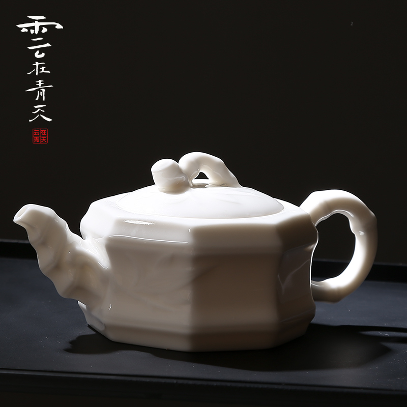 Jade porcelain teapot siesch ceramic single pot defied white porcelain home small number of tea maker Porcelain Pot Porcelain Pot tea maker Crafts