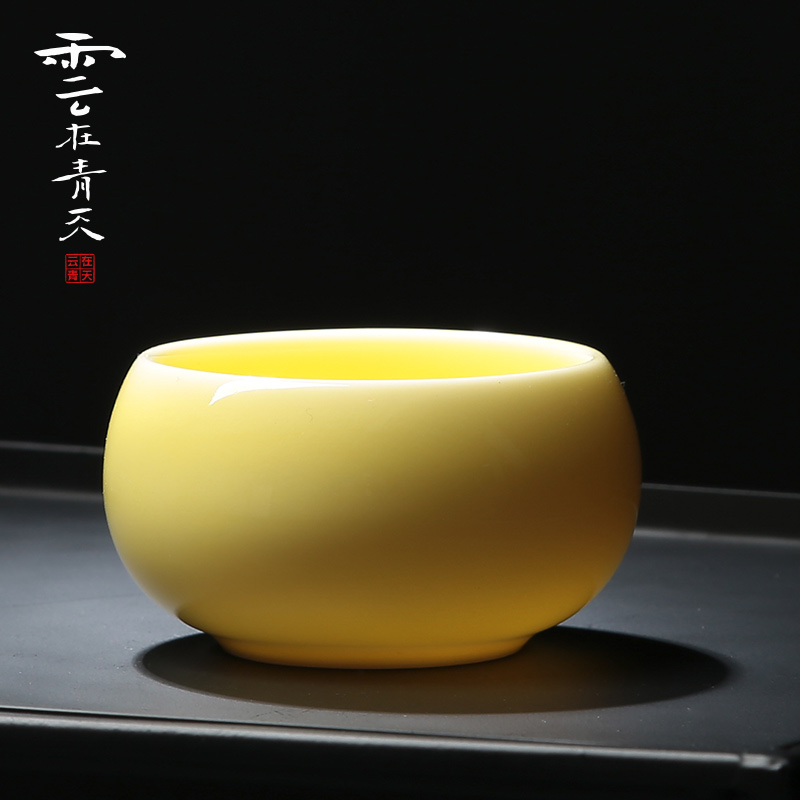 Four Elephant Master's Cup Kung Fu Teacup Tea Tea Tea Tea tea Tea Tea Porcelain White Porcelain White Porcelain Personal Single Cup Big Tasting Cup