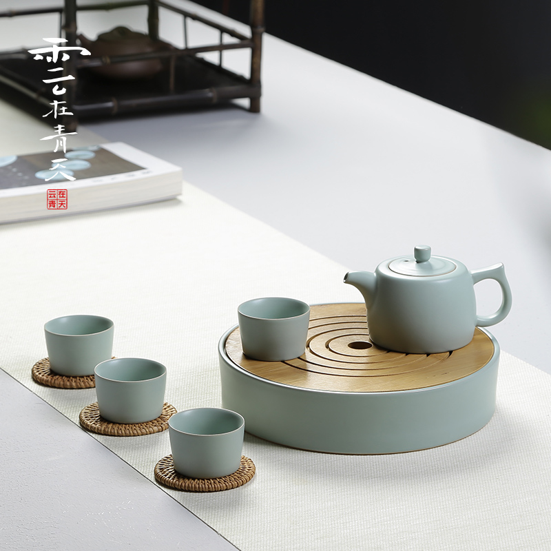 Your up small crack cup portable is suing travel kung fu tea set the teapot tea tray ceramic cups of a complete set of Japanese