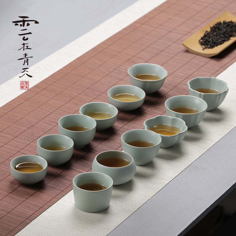 Your up CPU large master cup slicing can raise the glass ceramic kung fu tea ice to crack the single cup Your porcelain sample tea cup