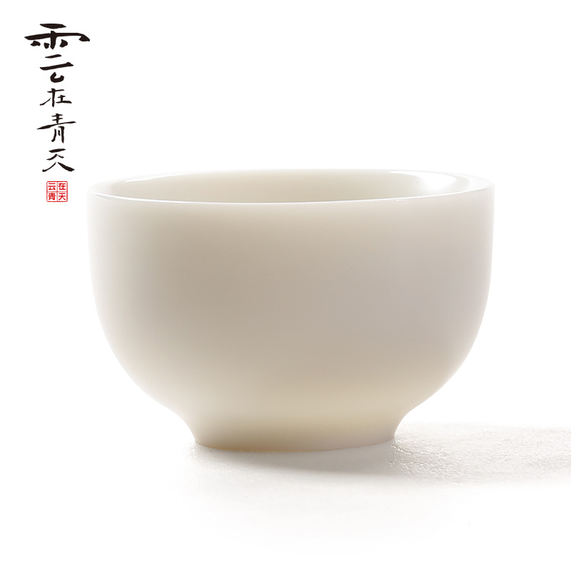 Since raw glaze sketch dehua ceramic kung fu tea cups of jade porcelain cup tea master individual cup of white tea cups