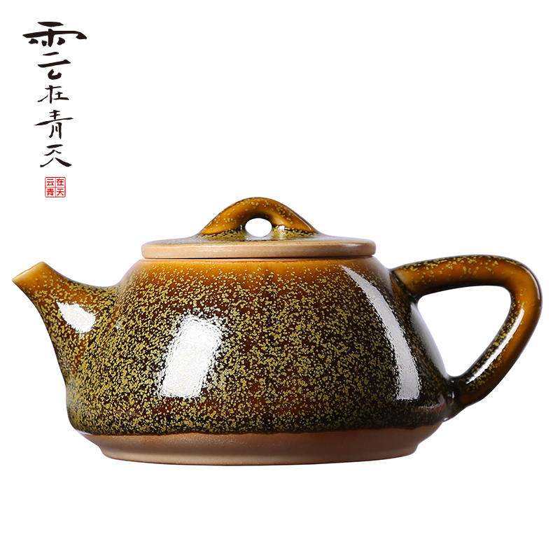 Built one large teapot xi shi pot all hand household ceramics single teapot kung fu tea set to send small tea cups
