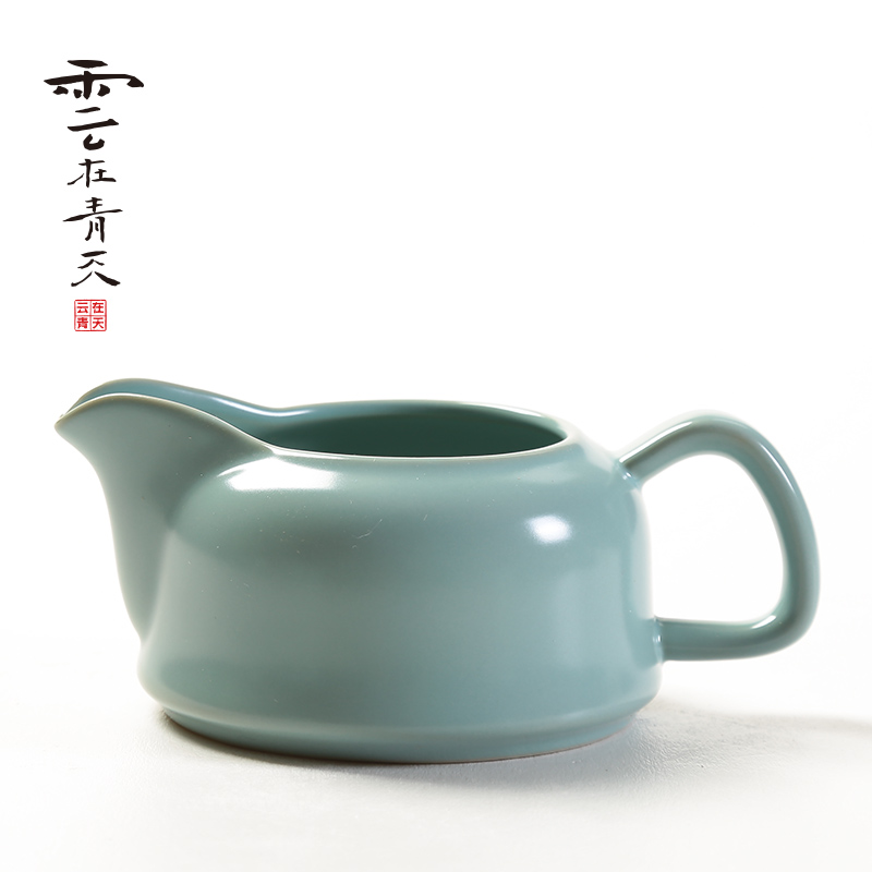 Ru Kiln Fair Cup Jade Porcelain Tea Sea Sub tea Ware High Jade White Porcelain Filter Tea Defied ceramic Gongfu Tea Tea Dao Accessories