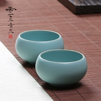 Ru Kiln Pin Cup Tea Cup Ru Фарфор 2.0 маленькая чашка керамика кунг -фу чайный дом Longquan Celadon Master Personal Single Cup