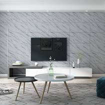 Modern minimalist 3D TV Film and TV wall Extravagant Deer Leather Suede Marble Wall Paper Living-room Sofa Background Wall