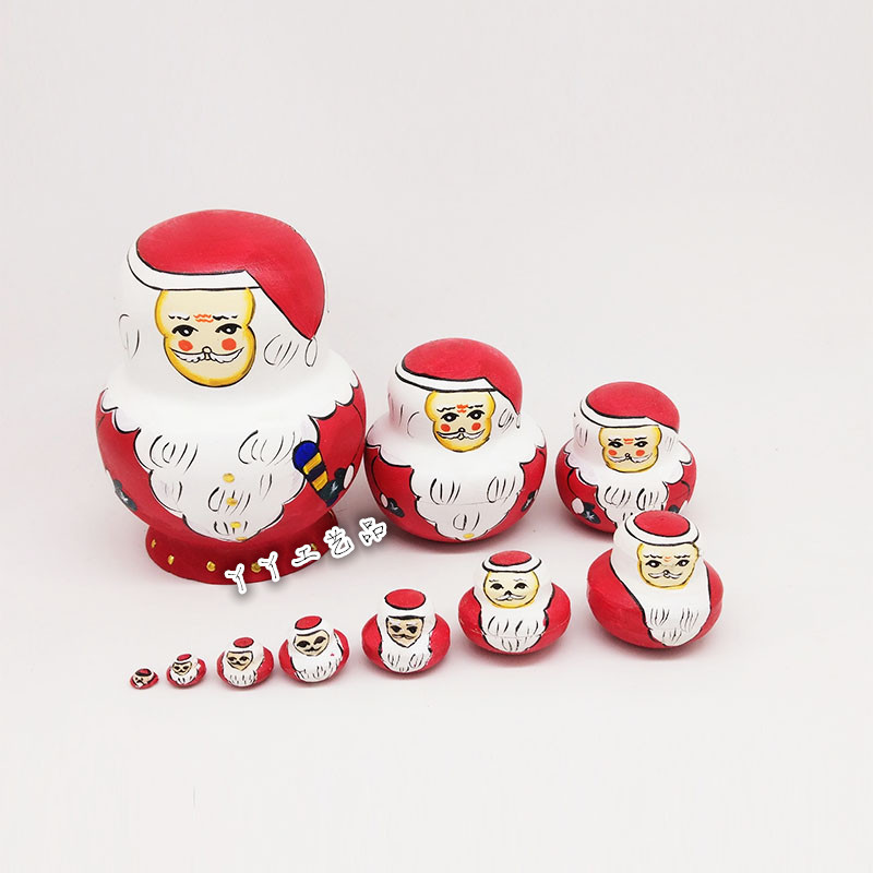 ten Floors Christmas Old Russian Set Dolls Birthday Christmas Gifts Wooden Craft Gift Toys Home Swing Accessories