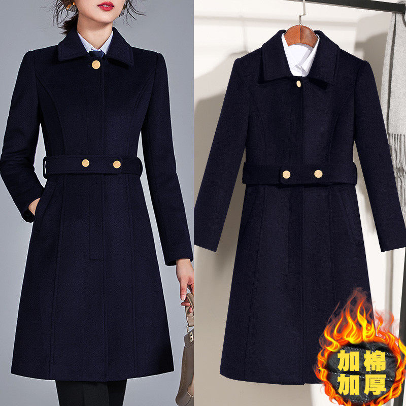 Professional Fur Coats Woman 2023 Temperament Hotel Front Desk Sales department Work clothes Son Coat Overalls is being loaded with winter-Taobao
