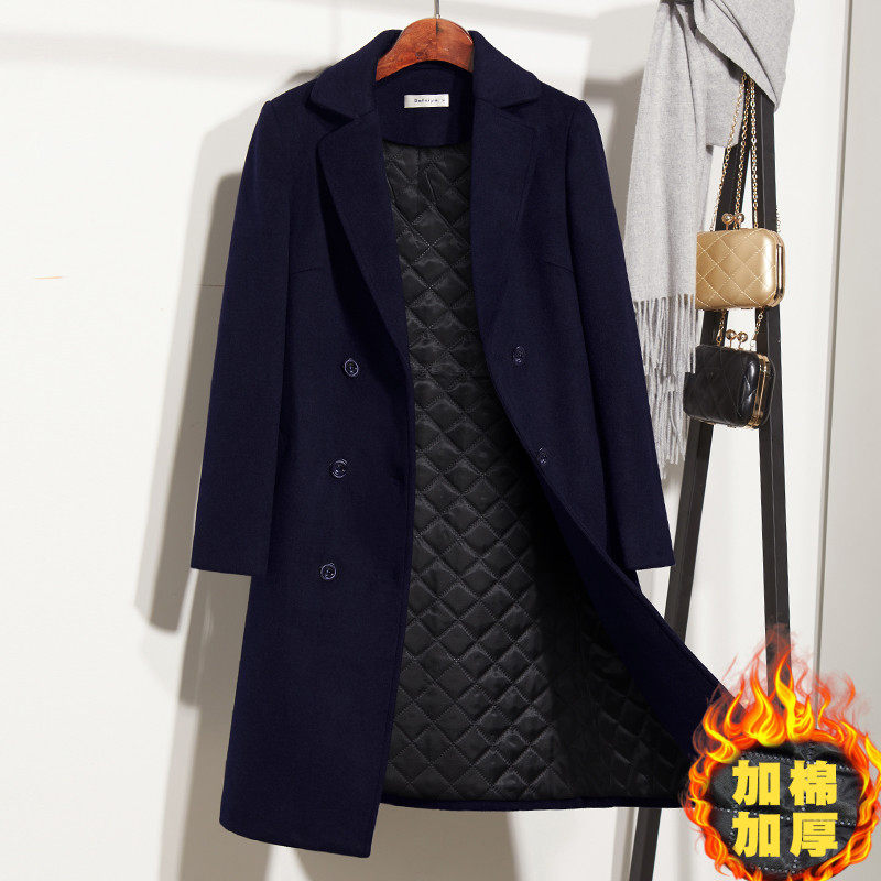 Professional wear woolen coat women's mid-length 2021 new fashion winter sales office work clothes woolen coat women