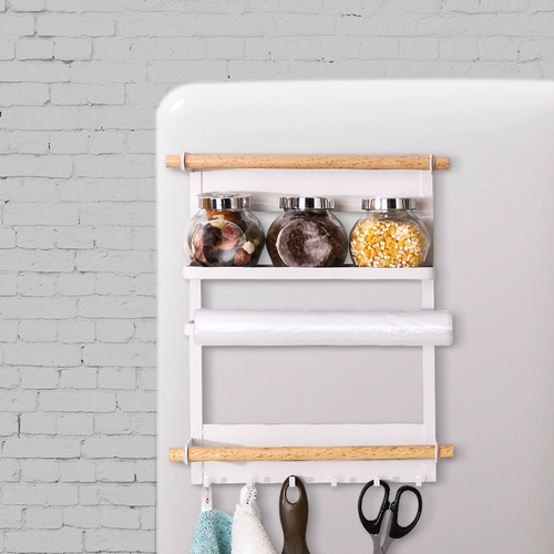 Lexisle Buckle Holrigrator Установите внешнюю сторону хранения кухонной приправы на стене -3 -слойная стиральная машина над магнитом