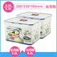 cặp lồng cơm giữ nhiệt Khóa và khóa hộp nhựa lưu trữ lò vi sóng niêm phong hộp ăn trưa hộp ăn trưa tủ lạnh hộp thực phẩm lưu trữ đặt lớn - Hộp cơm điện sưởi ấm cặp lông giữ nhiệt cắm điện