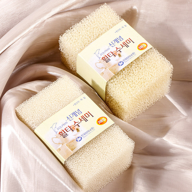 Sponge Scrubber Kitchen Mesh Dishwashing Sponge Durable Cleaning Stain-Removing Cloth Magic Tool Non-Stick Oil Double-Sided Brush for Washing Dishes and Pots