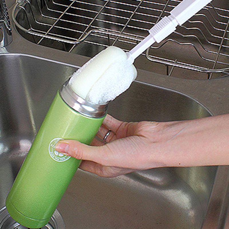 Japanese long handle cup brush bottle cleaning brush Glass bottle Sponge Household decontamination artifact Wash cup Small brush cup