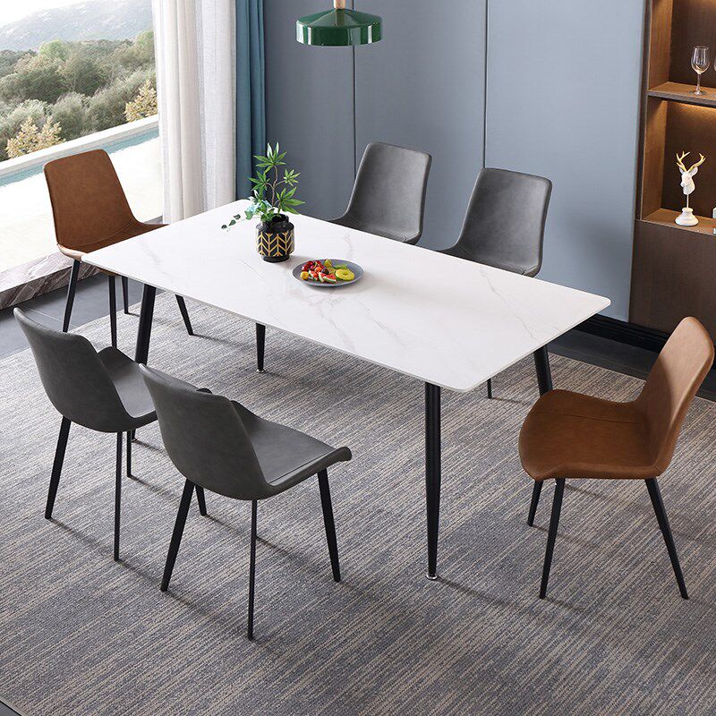 table Italian light luxury Nordic modern minimalist bright small apartment household dining table