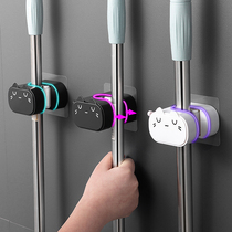 Mop-hook hanging rack free of punching wall-mounted toilet mop containing frame viscose powerful fixing buckle sweep grip