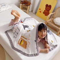 Super soft bamboo fiber cover blanket cold feel blanket childrens baby air conditioning by four layers of thin bamboo cotton for adults to increase summer